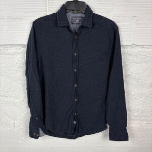 Report Collection navy cotton Casual Button Down Shirt size medium